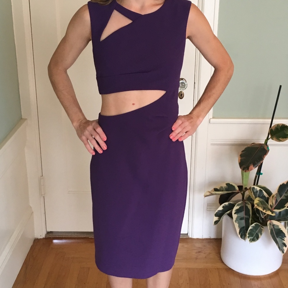 BCBG Maxazria midi cut out dress - size 2